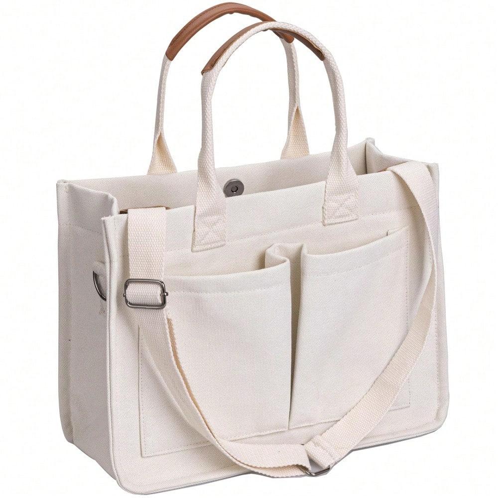 Sac à main pour femme Sac bandoulière pour ordinateur portable Sac de tous les jours beige multicolore