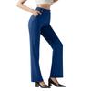 Women's Wide Leg Pants High Waist Stretch Work Pants Business Casual Pants Pockets