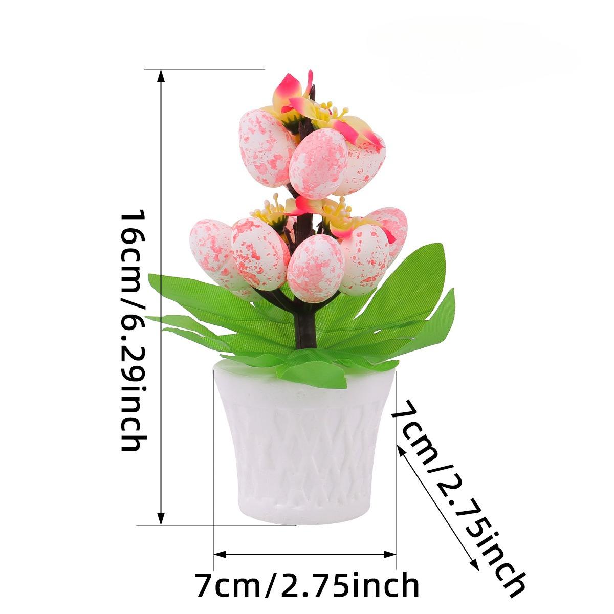 1pc Easter Egg Flower Potted Decorations, Foam Simulation Spot Egg Flowerpot Scene Decoration, Home, Desktop Decoration Supplies