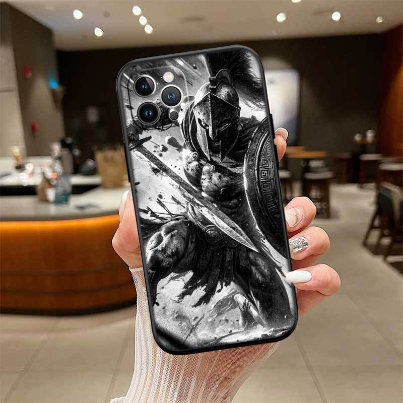 Spartan Warrior Shockproof Phone Case for iPhone 6 6s 7 8 11 12 13 14 15 16 17 16E XS Pro Max XR X SE Air