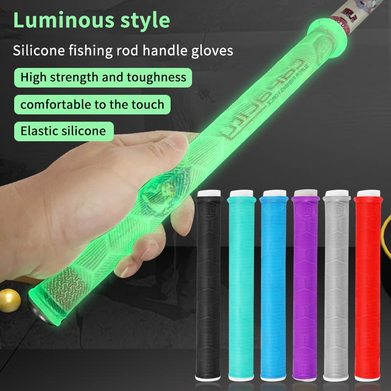 Silicone Fishing Rod Handle Wrap Replaceable Universal Anti-Slip Grips Cover Non Slip Multifunctional Hand Pole Grips