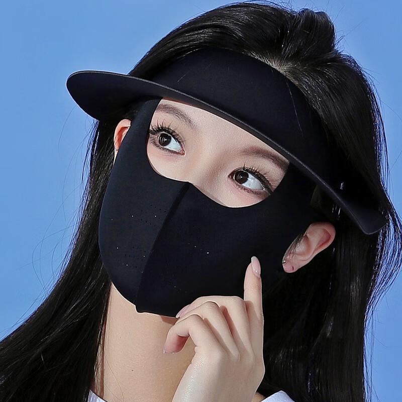 Summer Ice Silk Sun Protection Visor with Detachable Face Mask