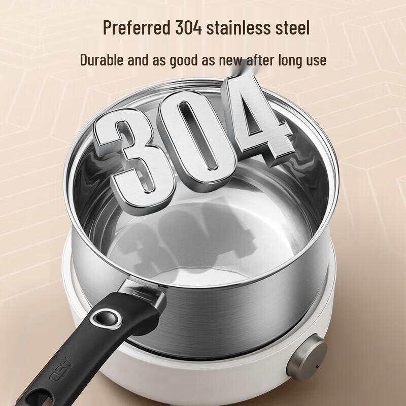 ASD 304 Stainless Steel Milk Pot with Steamer, 18cm