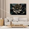 Canvas Print, 3D Golden Glamour Flower
