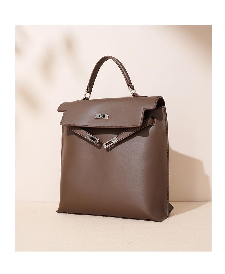 Geantă de mână pentru femei din piele naturală de vacă 2025: Rucsac avansat minimalist, de mare capacitate pentru navetă