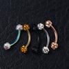 For Earrings For Women Stainless Steel Piercing Jewelry Ball Nose Ring Fake Lip Stud Eyebrow Stud
