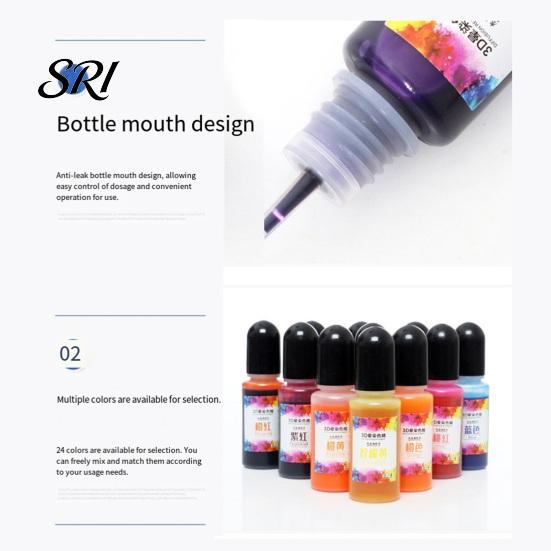 Epoxy Resin Color Pigments 10ml Dye Highly Concentrated Colorant Liquid Coloring for DIY Crafts Pigment AB Jewelry Making And Craft