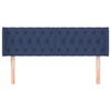 VidaXL Tête de lit avec oreilles Bleu 163x16x78-88 cm Tissu3119116