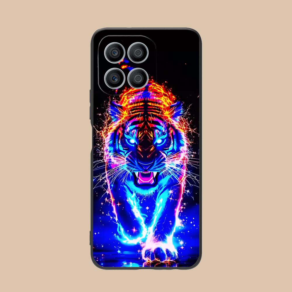 

Неоновый чехол для мобильного телефона с тигром для Honor 90 80 70 60 50 30 20 10 9 8 7 Pro S SE Lite 5G Цветной печатный чехол Роскошный чехол Honor 90