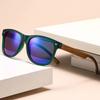 Fashion Large Frame Square Wood Grain Leg Sunglasses New Wooden Spring Leg Anti-Ultraviolet Uv400 Sunscreen Men'S Sunglasses