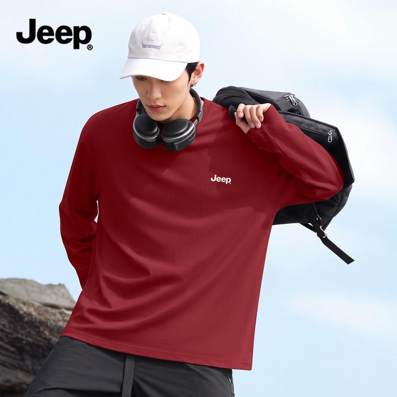 Jeep Men's Pure Cotton Long Sleeve T-Shirt