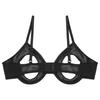 Hollow Out Open Cups Underwired Bra Tops Mesh Brassiere Underwear Corset Bustier Women Wedding Night Lingerie
