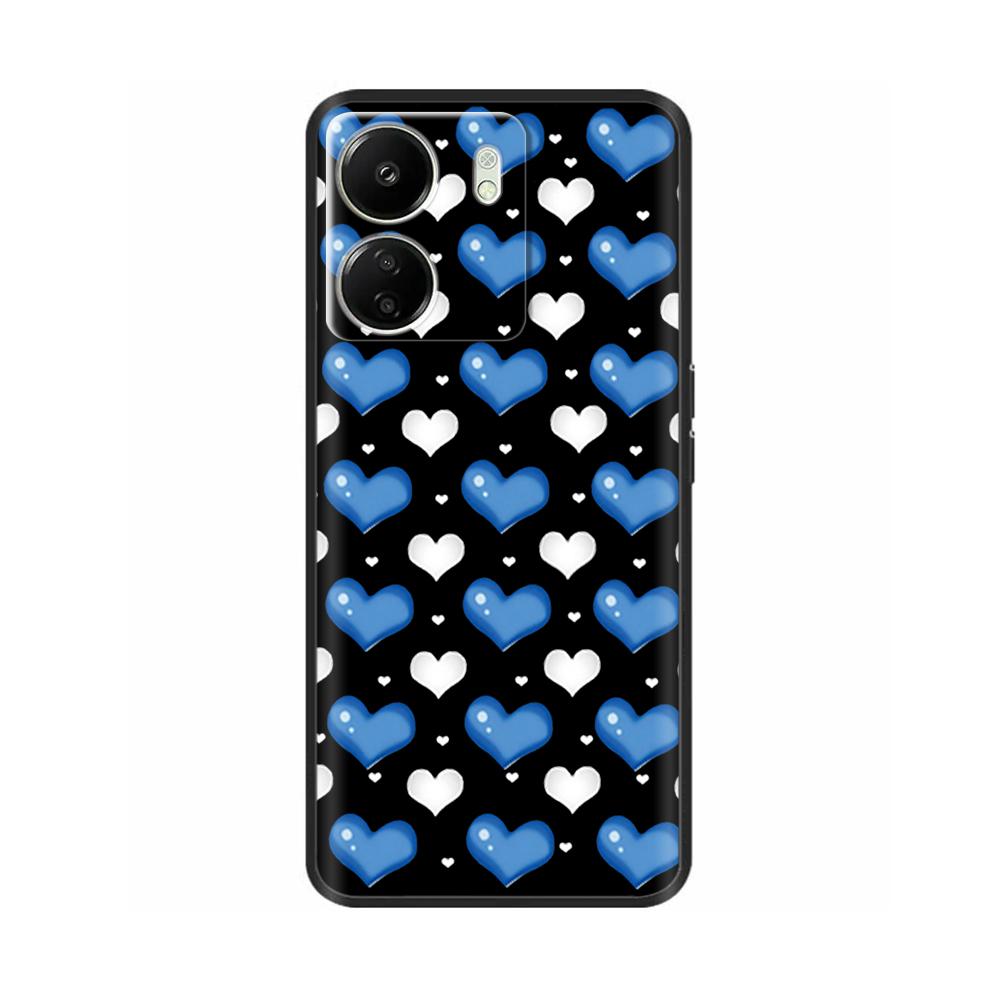 For Xiaomi Poco C65 Case Cute Luxury Painted Back Cover Soft Black Silicone Phone Case For Xiaomi Poco C65 PocoC65 Fundas Bumper