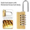 Sturdy Brass Combination Lock Solid Body with Stylish Steel Shackles Portable Accessory for Multipurpose Security