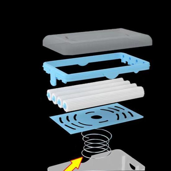 Multifunctional Soap Box with Sponge Rollers Rub-free Spring Quick Drain Shower Laundry Soap Holder Saver Laundry Tools Bathroom Supplies