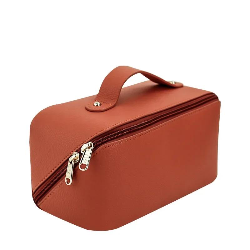 Women PU Cosmetic Bag Multifunctional Waterproof Large-capacity Tote Toiletry Storage Bag Wash Makeup Organizer Pouch