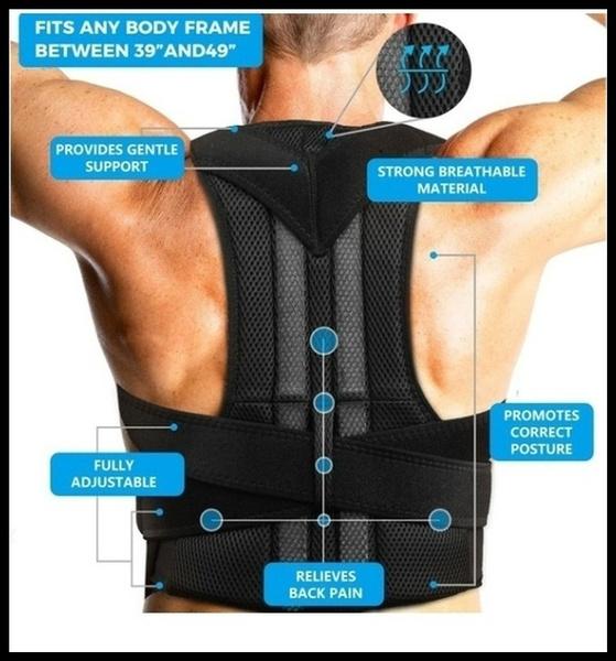 Adult Back with Men and Women Back Correction Band with Support Plate Kyphosis Correction Band Protect the back and waist