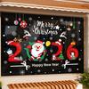 A Christmas Decoration Item for 2026 Featuring  Along with Merry Christmas Greetings. These Are Window Decorations, Glass Doors.