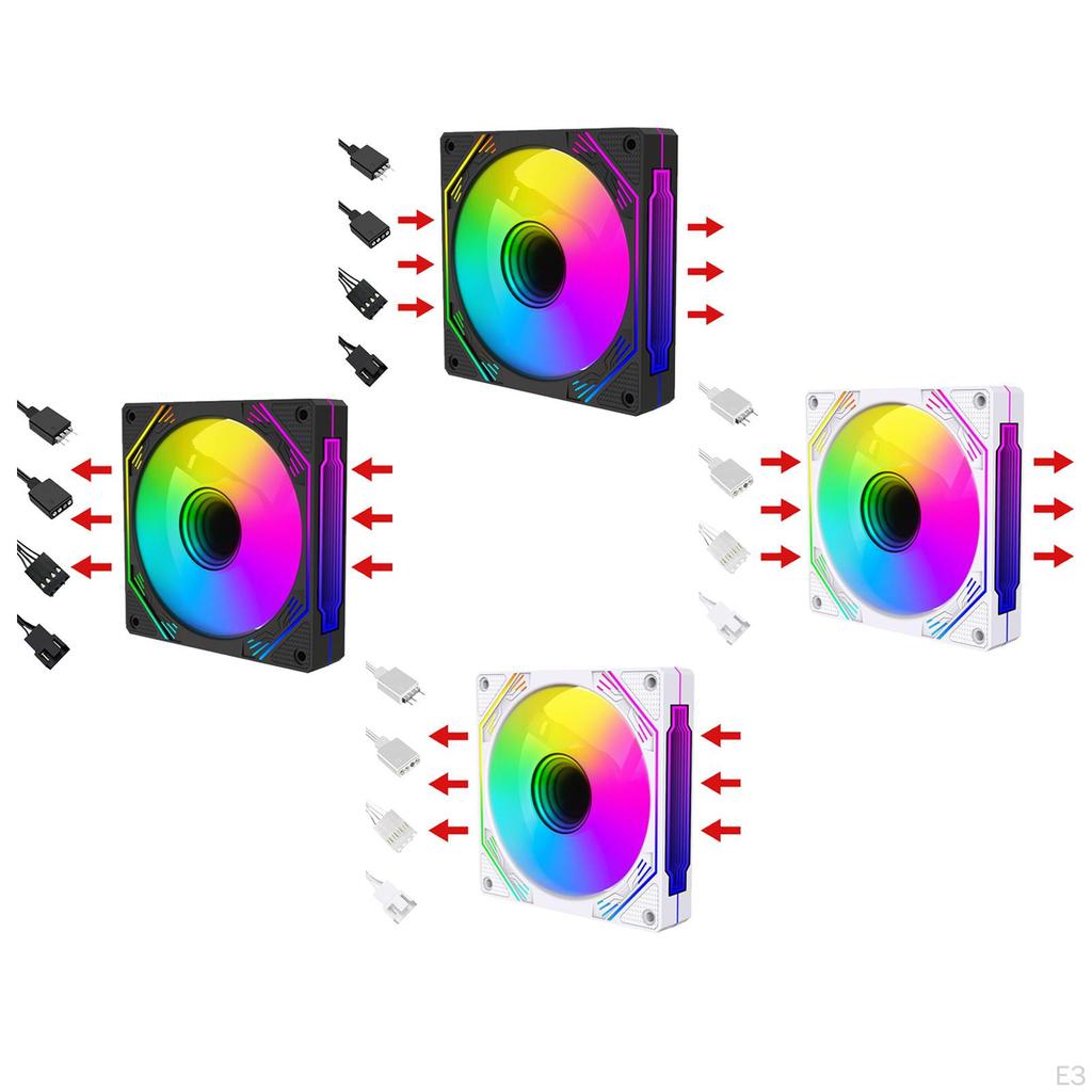 -Fan,PC Fan,5V,3-pin+,4-pin,ARGB,120mm,Good Heat Dissipation,Easy Installation,Fan,Case Cooler Fan