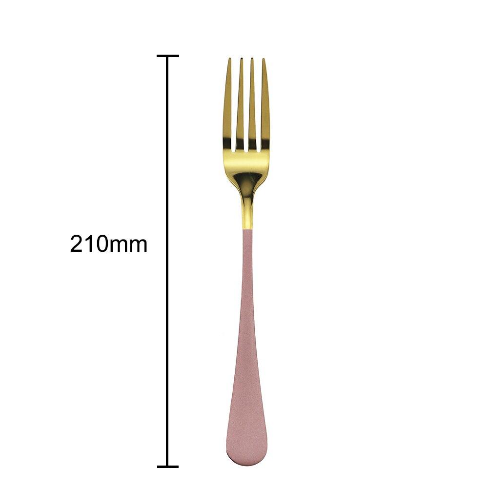 4 stk Kniv skje Gaffel Bestikksett 304 Rustfritt stål Servise Rosa Gull Speil Bestikk Western Servise Luke Sølvtøy Sett