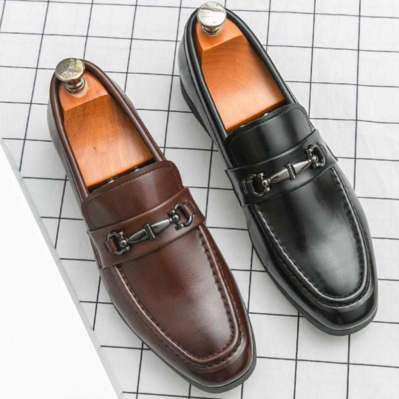 Classic Men's Dress Shoes Retro Formal Leather Shoes Men Oxfords Social Wedding Loafers Office Casual Business Leather Shoes Man