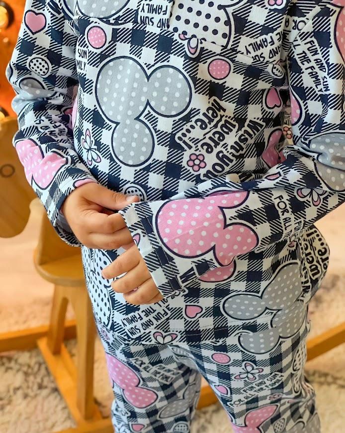 Girls’ Button-Up Pajama – Soft Fabric & Cute Prints, Demi-season, 6077-024-5 HC