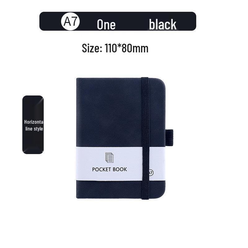 Portable A7 Color Elastic Band Notebook - Student Memo with Skin Feel Leather Cover