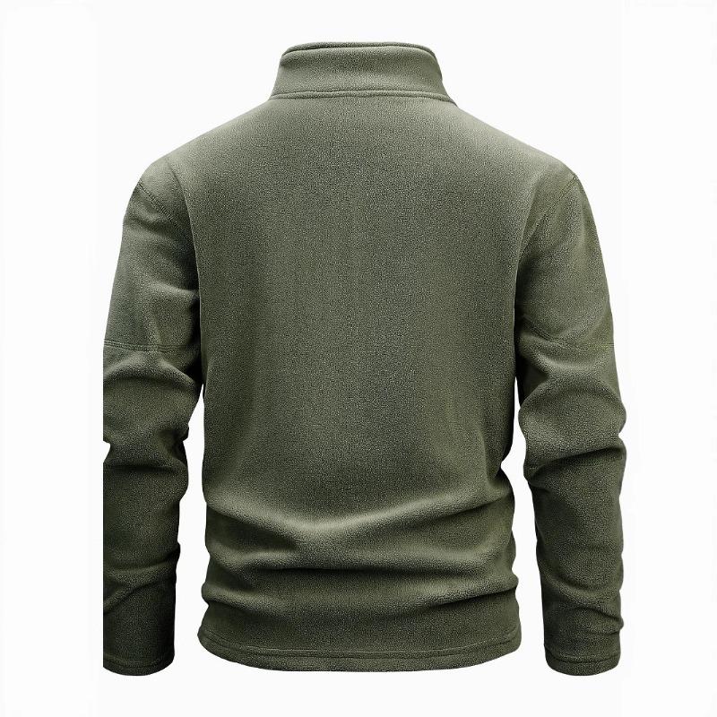 Men S Half Zip Stand Collar Long Sleeve Sweatshirt Autumn Winter Casual