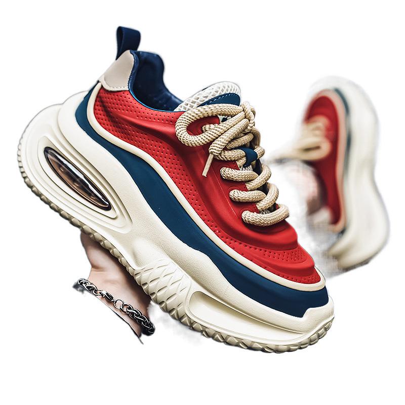 Autumn sports and leisure students running heightening dad ins trendy shoes