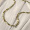 Summer Matcha Olivine Necklace Plated 18K Gold Titanium Steel Necklace Female Does Not Fade Female Personality