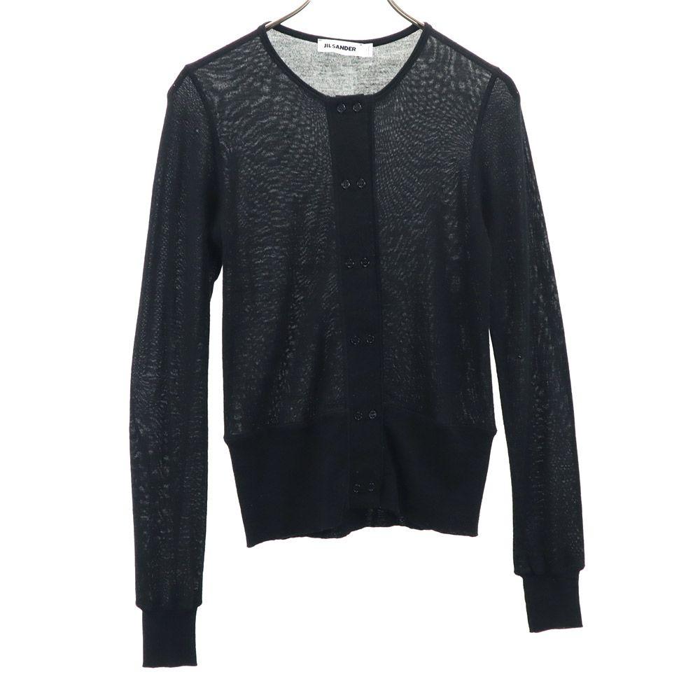Jil Sander Laget i Italia Ullblanding Langermet strikket cardigan M Dame Brukt