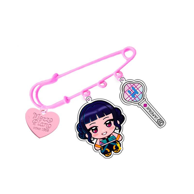 Kpop Demon Hunters Brooch Acrylic Printing Pendant Cartoon Cute Anime Peripheral Pins Bag Hat Clothes Accessories Fans Gift