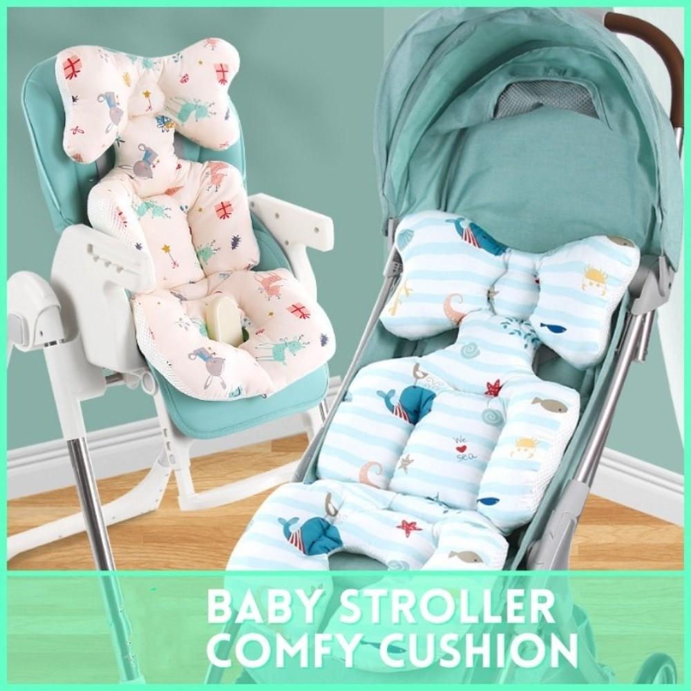 Cartoon Printed Baby Stroller Cushion Comfortable Dining Chair Cotton Pad  Travel Essential