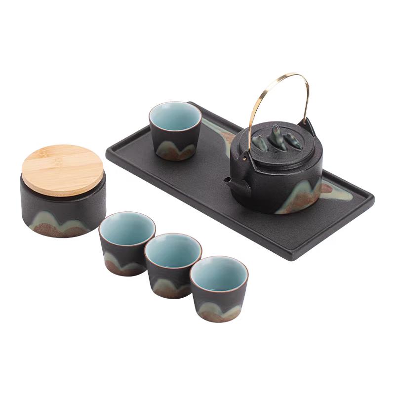 Su s Hand-painted Ceramic Gongfu Tea Set