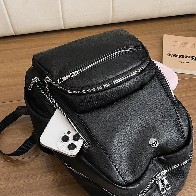Soft Leather Backpack Women's Multi-Functional Travel Backpack