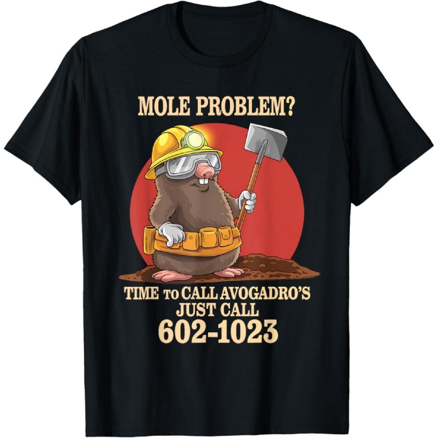 Chemistry Teacher Mole Problems_ Call Avogadro s Number T-Shirt S