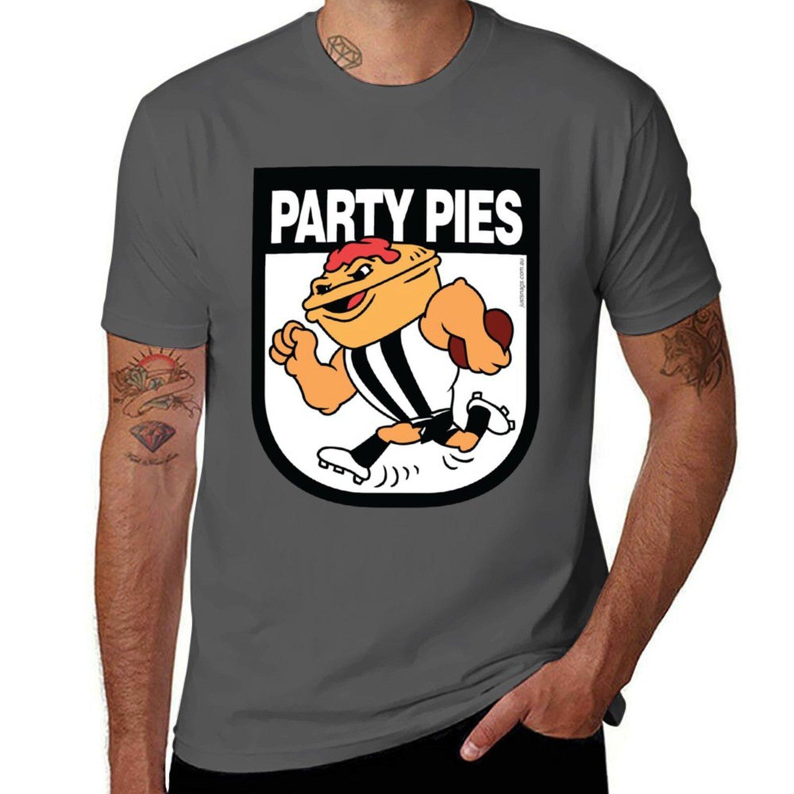 

AFL BBQ Series - Collingwood Party Pies T-Shirt man t shirts graphic t shirt man designer T-Shirt 4XL