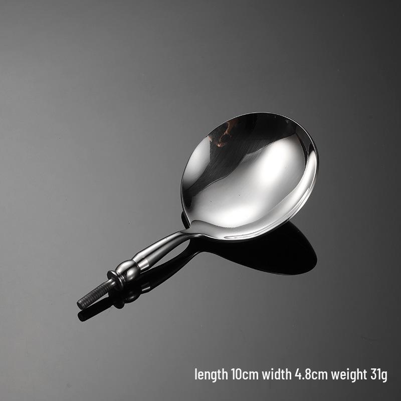 304 Stainless Steel Western Cutlery Set – Knife, Fork, Spoon, Handle with Round Bead Spoon Head.