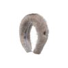 Brown Hat [serre-tete] Mink Fur Band - Sapphire Grey