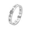 Titanium Steel Roman Numerals Diamond-encrusted Ring Non-fading Personalized Ring Men's and Women's Rings Couple's Rings