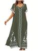 2025 Ethnic Beach Vacation Short-Sleeve Arabic Robe Dress