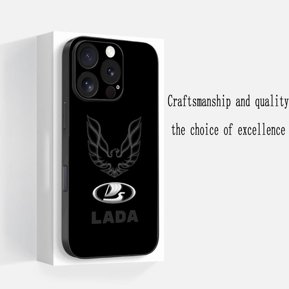 

Cool car L-la-Da fashion logo design Phone Case For iPhone 17 16 e 15 14 13 12 Plus Mini Pro Max Soft black Shockproof Cover iPhone 13 Pro Max