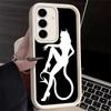 Phone Case for Samsung Galaxy A17 A16 A15 A14 A13 Devil Girl Silhouette Cool A56 A36 A26 A55 A35 A25 A54 A34 A24 A53 A33 A23 A07