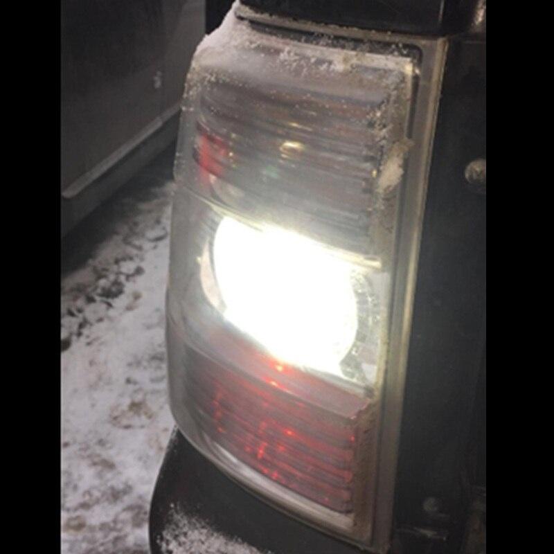 2pcs/lot T20 7440 3030 Canbus White LED Daytime Running Light For Mitsubishi Pajero 2007-2020