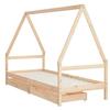 VidaXL Children's Bed Frame with Drawers 90x200 Cm Solid Pine Wood 834468