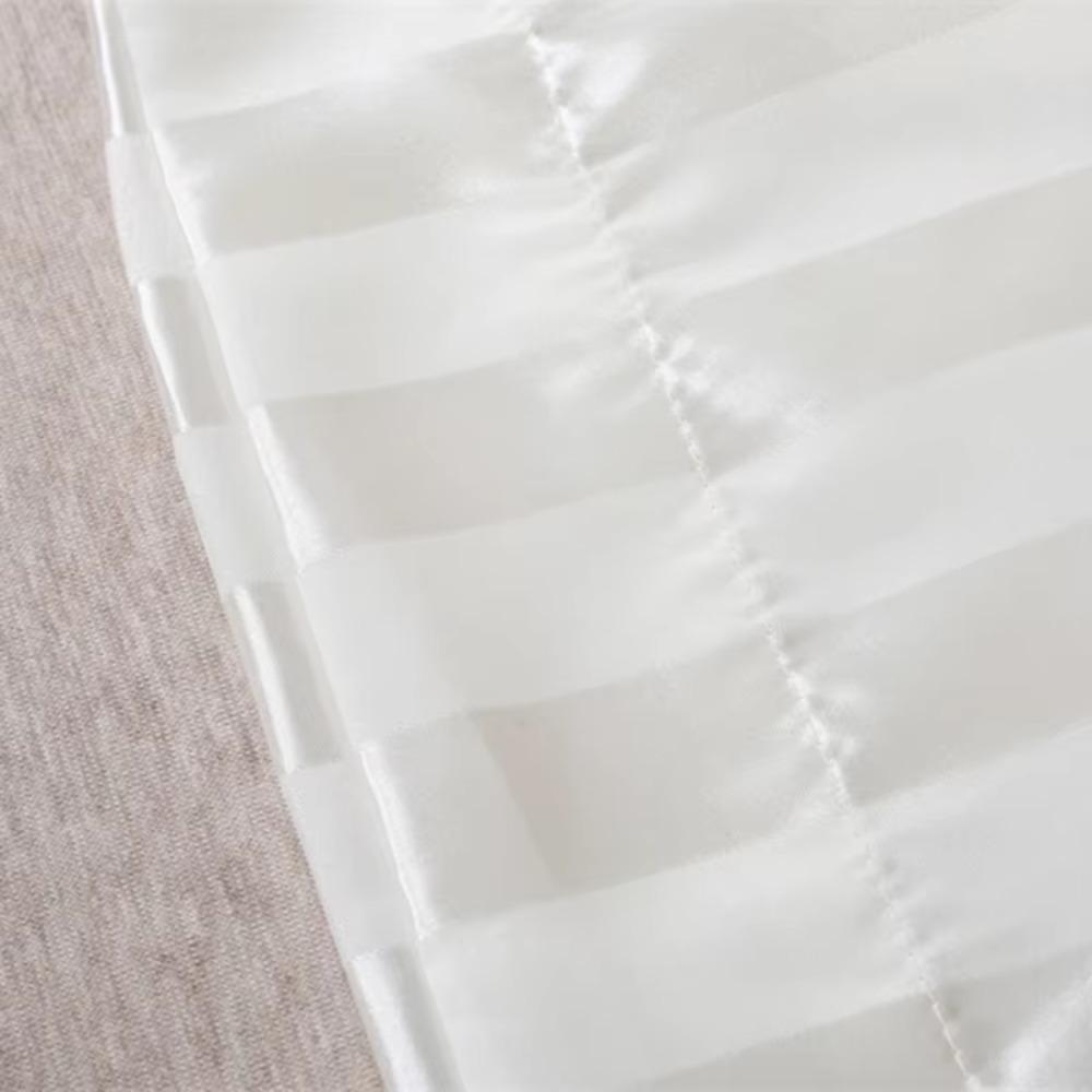 Glossy Imitation Silk Satin Stripes Pillowcase Envelope Closure Hotel Pillowcase Home