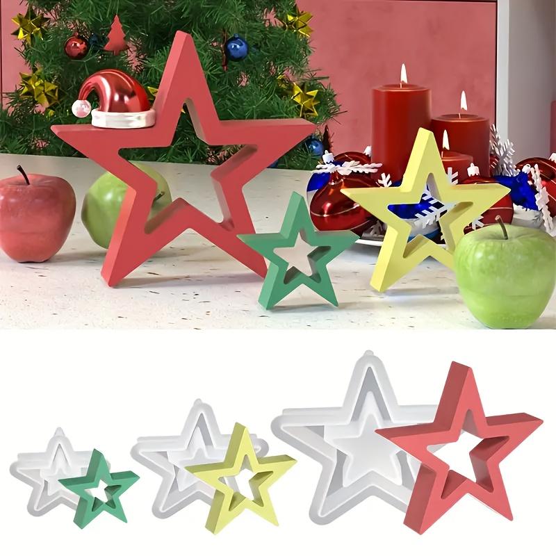 1/3pcs Star-shaped design mold - Plaster, concrete casting decorative piece mold - for DIY craft -  for Christmas decorations