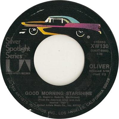 7-Zoll Schallplatte OLIVER - Good Morning Starshine / Jean (Main XW130 United Artists  1973 US Rock Gebraucht
