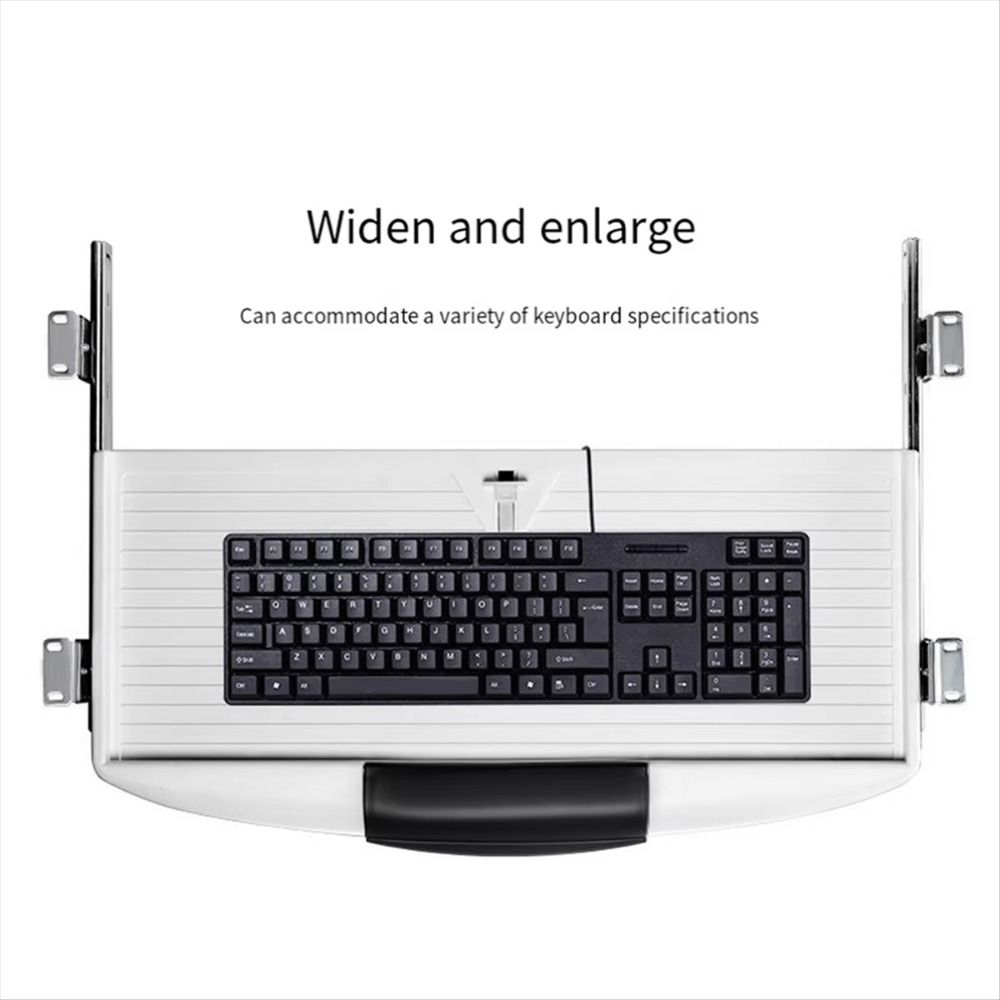 Thickened Under Desk Keyboard Tray Adjustable Slide Keyboard Stand Keyboard Storage Drawer  Home