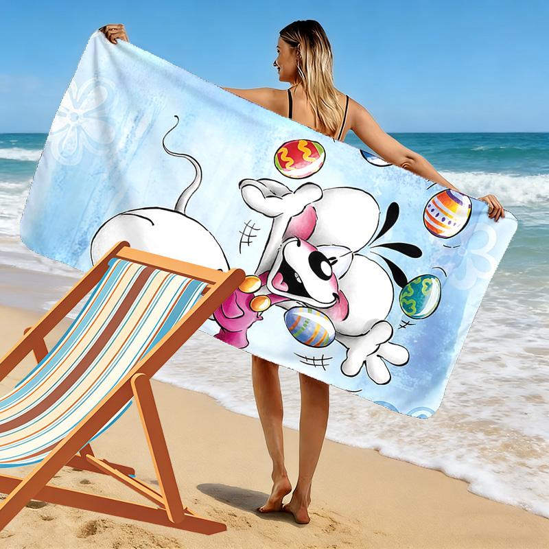 Diddl the Jumping Mouse2 Print Beach Towel, Large Soft Quick Dry Towel for Beach Camping Swimming